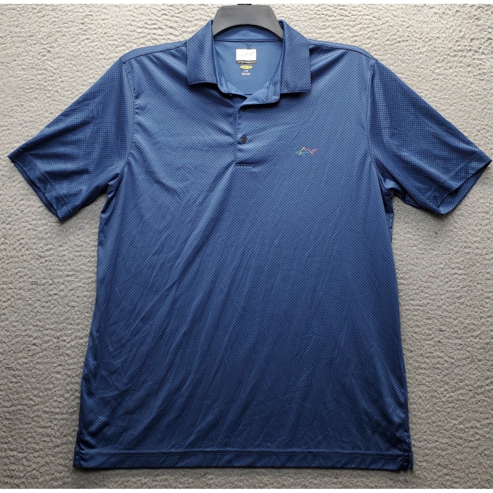 Greg Norman Play Dry Golf Polo Shirt Mens L Multi Lightweight Collared Popover